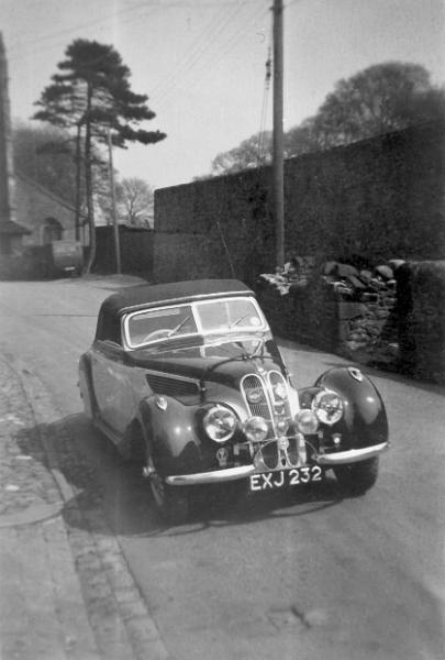Dr Cleggs Frazer Nash in Church Street.JPG - Dr Clegg's BMW Frazer Nash, in Church Street, Saturday May 8th 1954